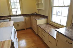 Kitchen design with low window