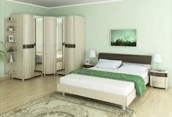 Photo of bedroom sets with corner wardrobe