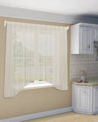 Tulle arch curtains for the kitchen photo