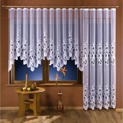 Tulle arch curtains for the kitchen photo