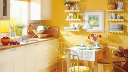Теплые цвета в интерьере кухни