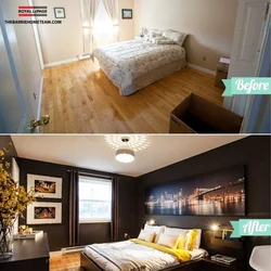 Bedroom before and after photos