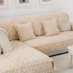 Beautiful bedspreads for the sofa in the living room photo