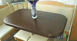 Столы из искусственного камня для кухни фото