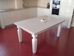 Artificial stone tables for the kitchen photo