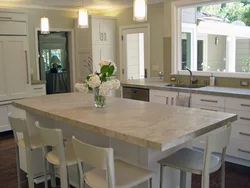 Artificial stone tables for the kitchen photo