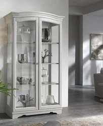 Display cabinet for dishes in the living room modern design