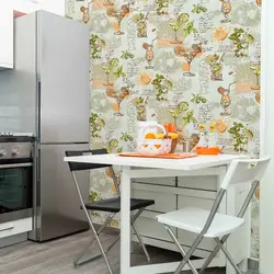 Non-woven washable kitchen wallpaper for walls photo