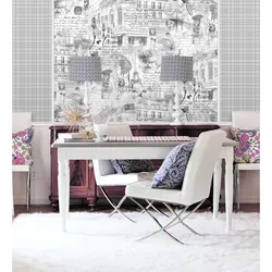 Non-woven washable kitchen wallpaper for walls photo