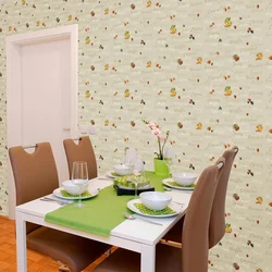 Non-woven washable kitchen wallpaper for walls photo