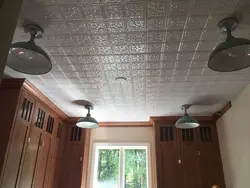 Kitchen ceiling made of tiles all photos