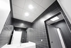 Photo of bathroom and toilet ceiling