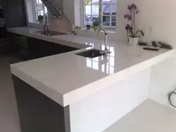 Artificial stone countertop for kitchen photo
