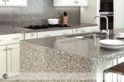Artificial stone countertop for kitchen photo
