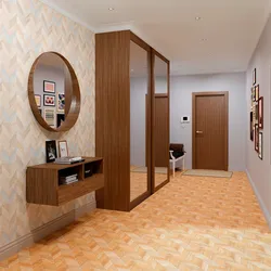 Hallway design wallpaper and laminate