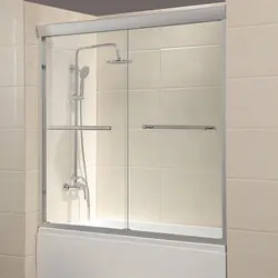 Glass doors for bathtub photo