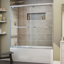 Glass door for bathroom photo