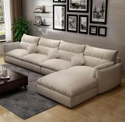 Modular sofa in the living room interior