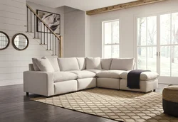 Modular sofa in the living room interior