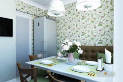 Inexpensive beautiful wallpaper for the kitchen photo
