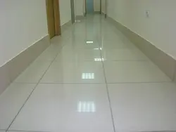 Photo Of Floors In The Hallway And Kitchen Made Of Porcelain Stoneware