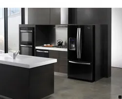 Черный Холодильник В Интерьере Кухни