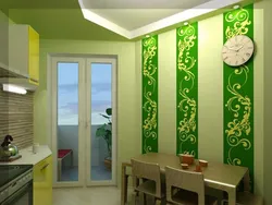 Photo of wallpaper stickers in the kitchen