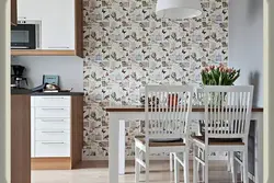 Photo of wallpaper stickers in the kitchen