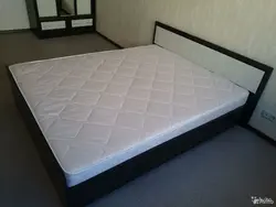 Double Bed With Mattress Photo