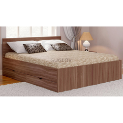 Double Bed With Mattress Photo