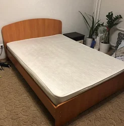Double Bed With Mattress Photo