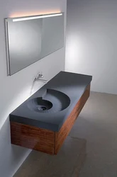 Müasir vanna otağı lavabo dizaynı