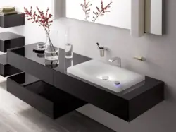 Müasir vanna otağı lavabo dizaynı