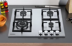 Gas hob photo in the kitchen