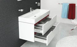 Bathroom sink with drawer photo