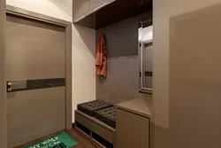 Hallway design with refrigerator in apartment