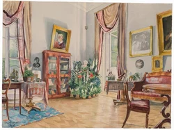Интерьер гостиной 19 века