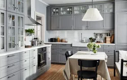 IKEA kitchen in gray interior