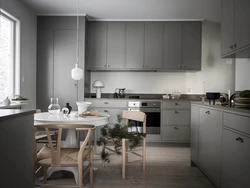 IKEA kitchen in gray interior