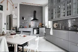 IKEA kitchen in gray interior