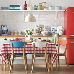 Interior of kitchens of the 70s