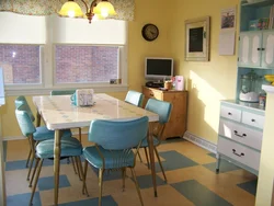 Interior of kitchens of the 70s