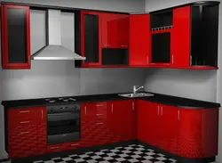 Kitchen corner red design