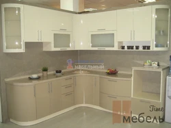 White Metallic Kitchen In The Interior