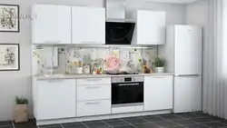 Кухня белый металлик в интерьере