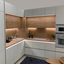 Three-Level Corner Kitchen Photo Design