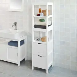 Plastic shelves for bathroom photo