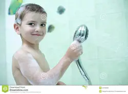 Boy in bath photo