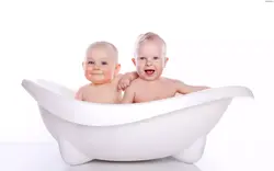 Photo of baby in bath