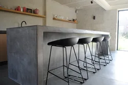 Microcement in the kitchen interior